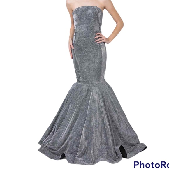 Star Box Dresses & Skirts - Barbie Long Mermaid Strapless Dark Gray Formal Prom Dress Size XL